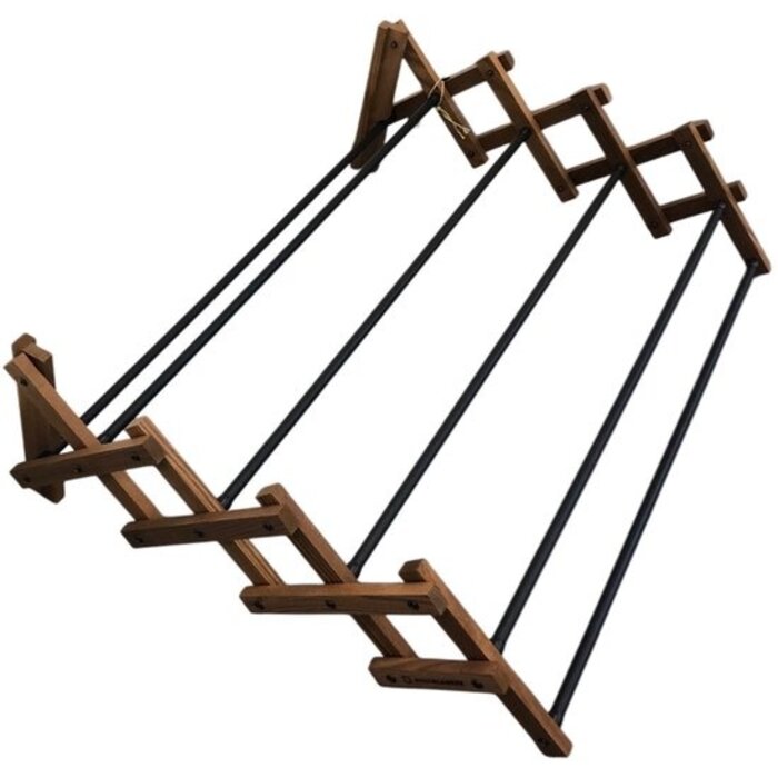 Esschert Design Dutchlander Ashwood ausziehbares Wäschetrockengestell zur Wandmontage