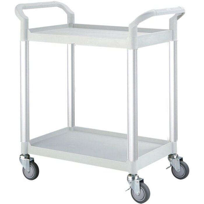 Matador Chariot à plateaux type 808E-3 avec 2 plateaux blanc L850 x L480 x H950 mm