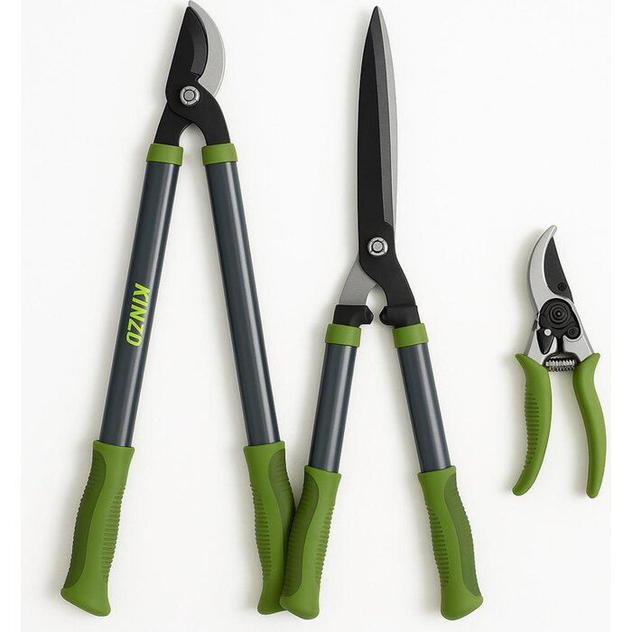 Kinzo Snoeischarenset - Snoeicombiset - 3 Stuks - Snoeischaar - Takkenschaar - Heggenschaar