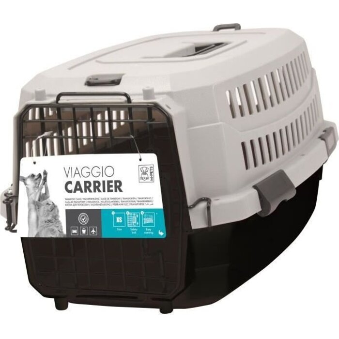 Power Tower M-pets Boîte de transport pour chiens Viaggio 68 X 47,6 X 42 cm Noir/gris
