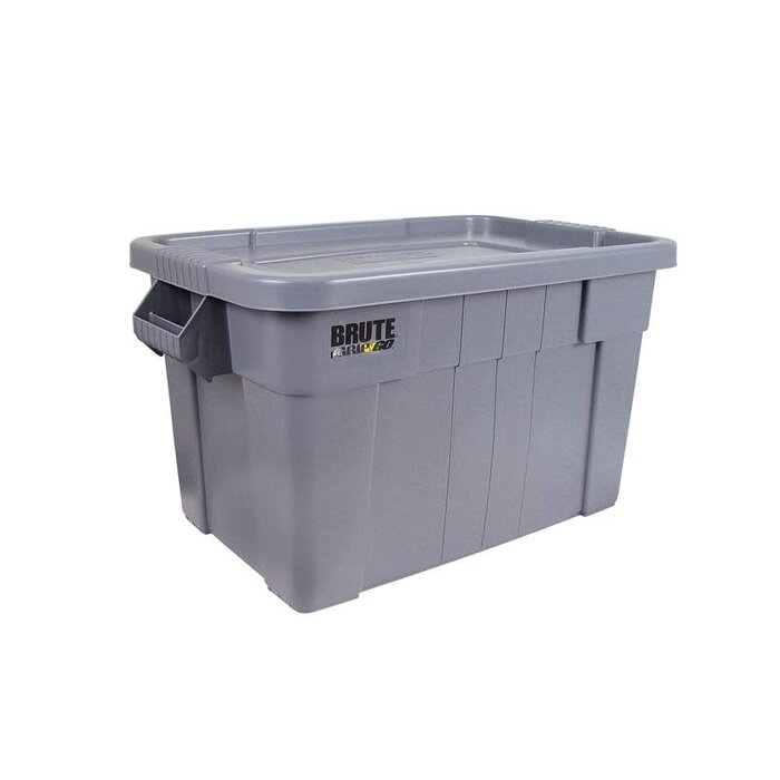 Rubbermaid Boîte de rangement Rubbermaid Brute 53L gris avec couvercle