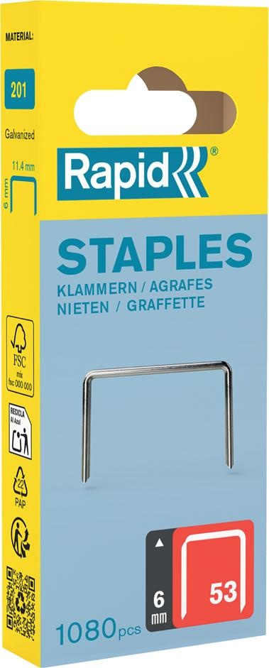 Rapid Rapid nieten 53/6 mm galvaniseerd 1.080 stuks