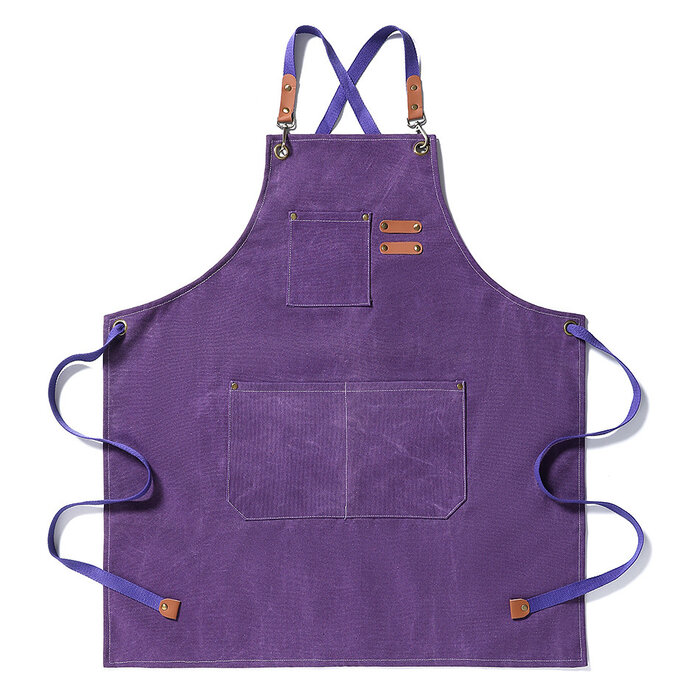 Tablier Dutchlander en coton résistant avec poches pratiques - violet - taille unique