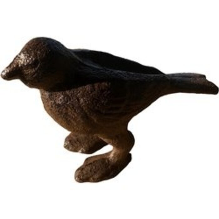 Tuinbeeld Vogel Gietijzer donkerbruin