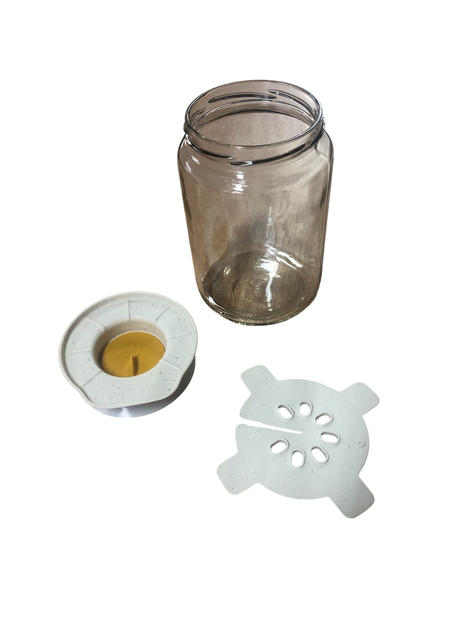 Urbalive Dutchlander Gärungsset mit Spezialdeckel mit Glas Honigfarbe