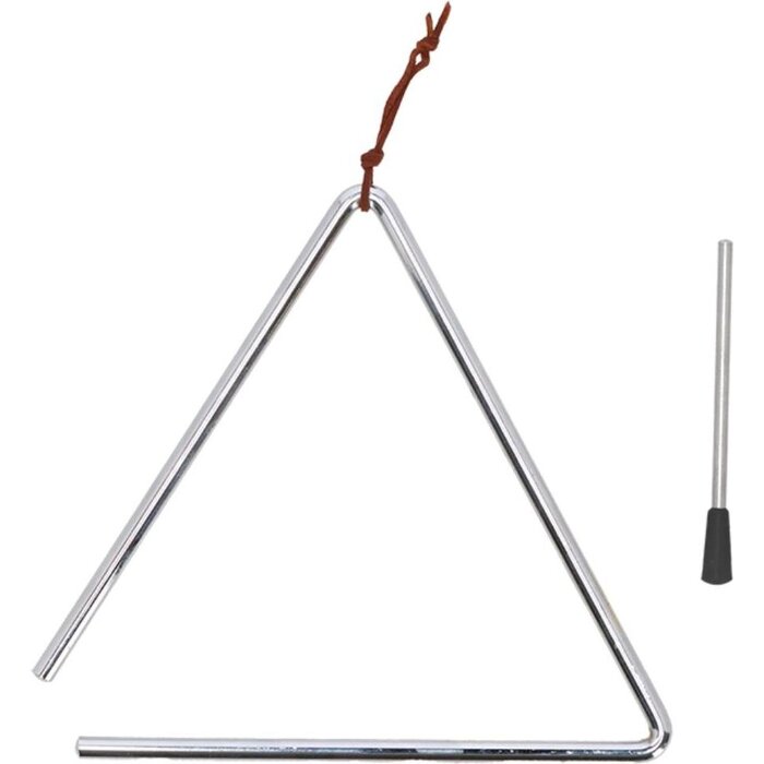 Cloche triangulaire pour l'heure des repas - Avec barre de frappe - Cloche triangulaire classique pour la cuisine et l'extérieur