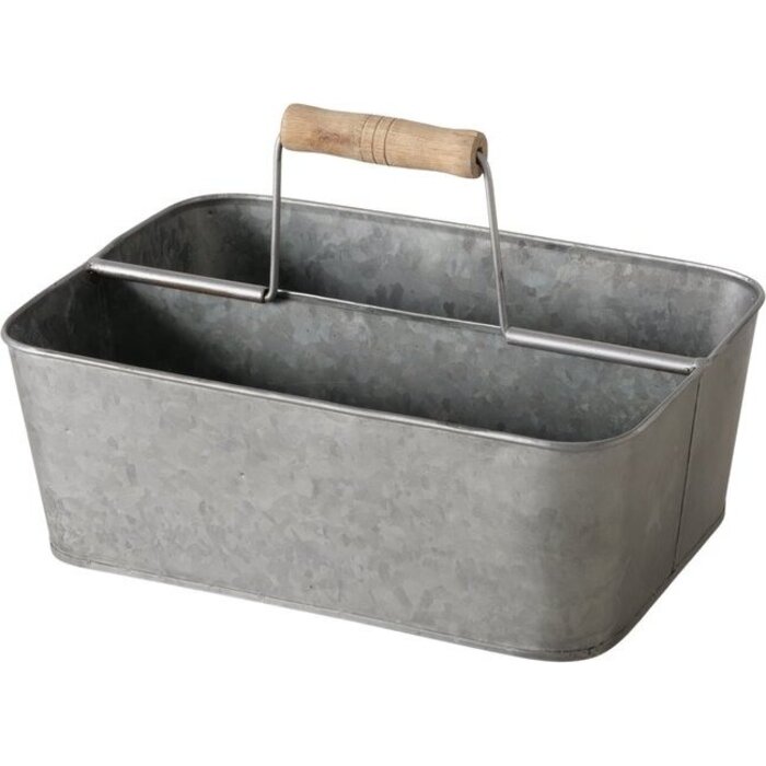Esschert Design Opbergbakje -Keukengereibakje - tuingereedschap bakje - zink
