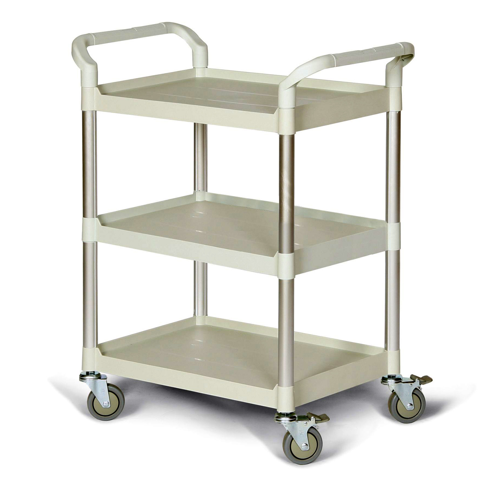 Matador Chariot à plateaux Matador type 808A-3 avec 3 plateaux BLANC L850 x L480 x 1000 mm