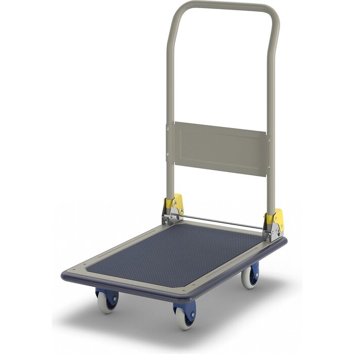 Matador Inklapbare plateauwagen PRESTAR®, metaal met neerklapbare duwbeugel