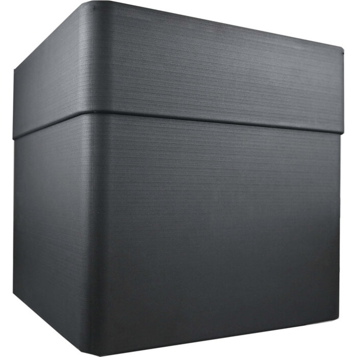 EDA Carel Jardinière carrée 40 cm à roulettes - 26 L - Double paroi - Noir mat