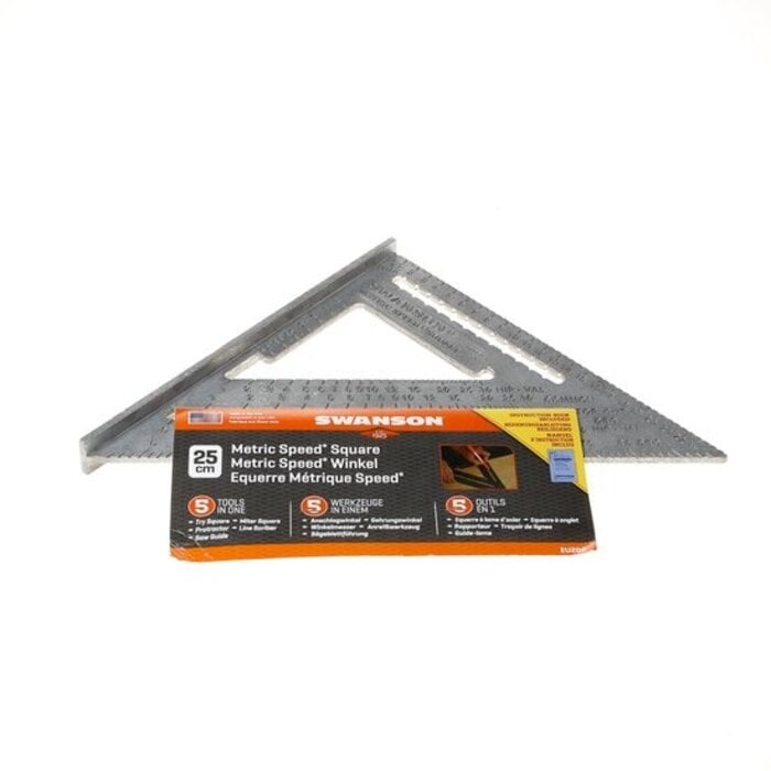 Swanson Triangle de mesure Swanson pour charpentier en aluminium 250mm(5-en-1)