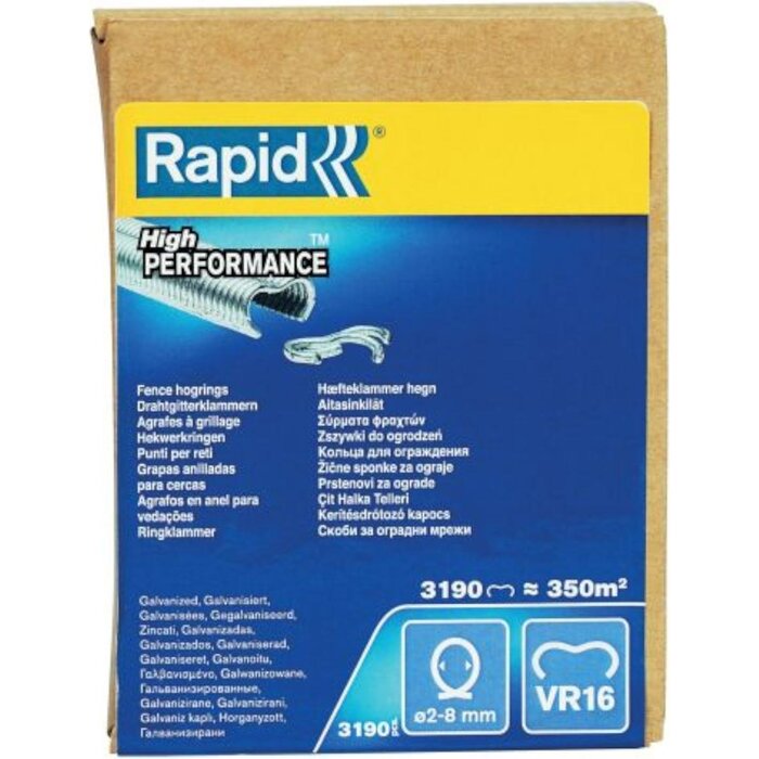 Rapid Agrafes de clôture RAPID VR16 3190 pcs zinguées
