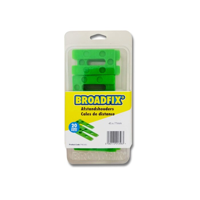 Broadfix Entretoises Broadfix 45x77 mm 1-8 mm coudées 20 pièces