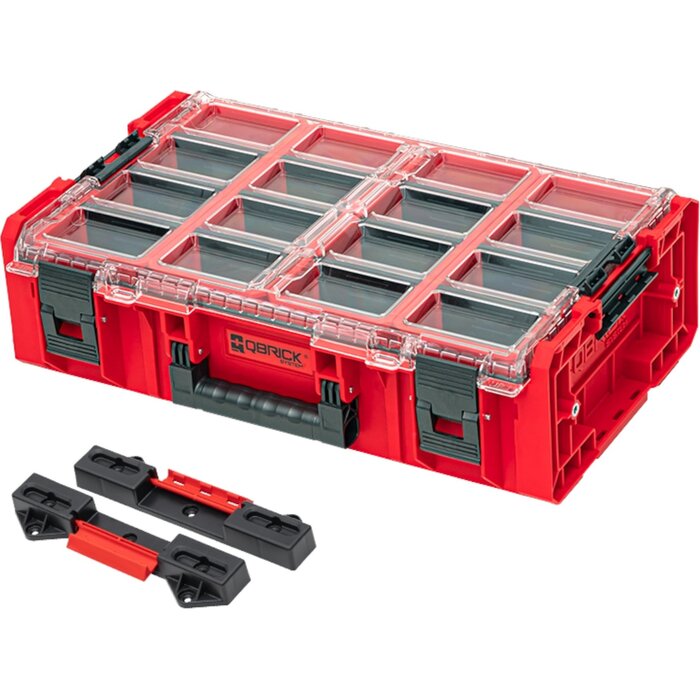 QBRICK Grand organisateur avec bacs et adaptateurs Qbrick System ONE RED Ultra HD