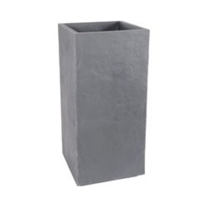 EDA EDA Plantenbak Vulcania stone effect grijs 39,5 x 39,5 x 80 cm 31 liter