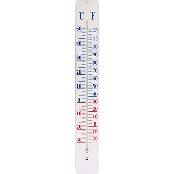 Esschert Design thermometer op wandplaat 90 cm TH9