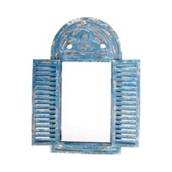 Perel Volets miroir de jardin vieillis - Bleu