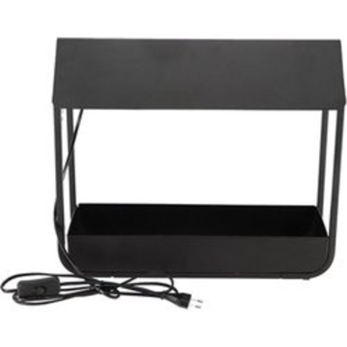Esschert Design Planten groei lamp kweekkas zwart - Mini kweekkas - led groeilamp - auto-timer - modern