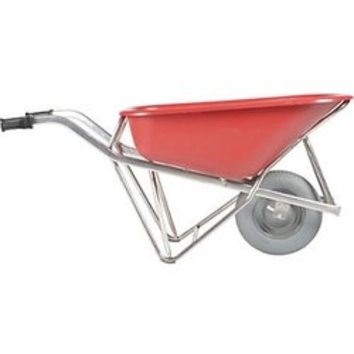 Matador Brouette Matador en aluminium, poubelle 90L Profi-Max Plus en polyéthylène haute densité rouge, extra large et étanche