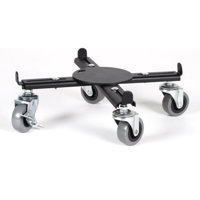 EDA Support de pot de fleurs EDA en métal réglable 28-40 cm avec roues
