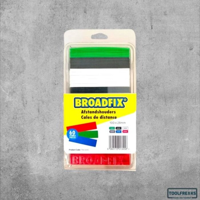 Broadfix Entretoises Broadfix 100x28 mm 1-6 mm plates 60 pièces