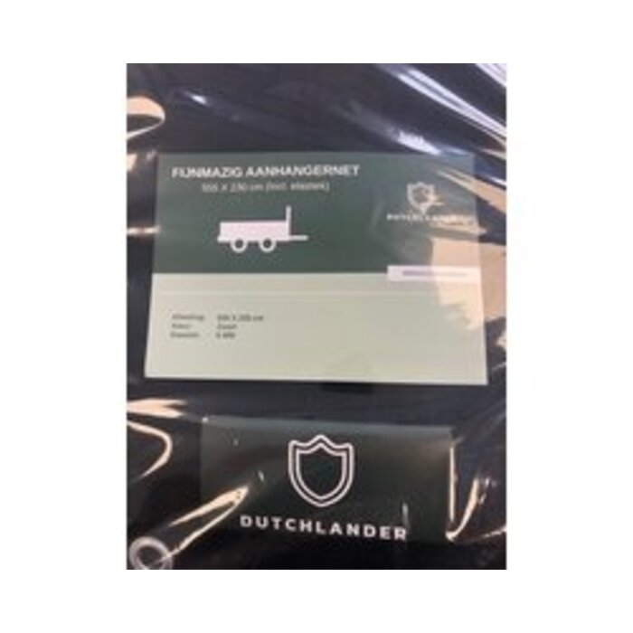 Dutchlander Dutchlander professioneel aanhangwagennet fijnmazig met elastiek. 355 x 210 cm