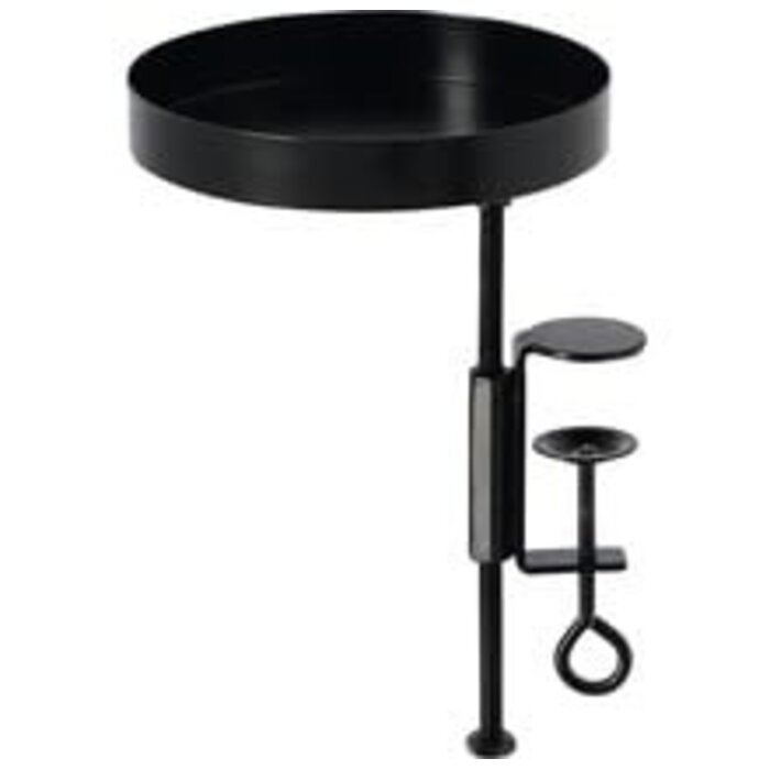 Esschert Design Vensterbankklem - In hoogte verstelbaar - D14cm - Zwart