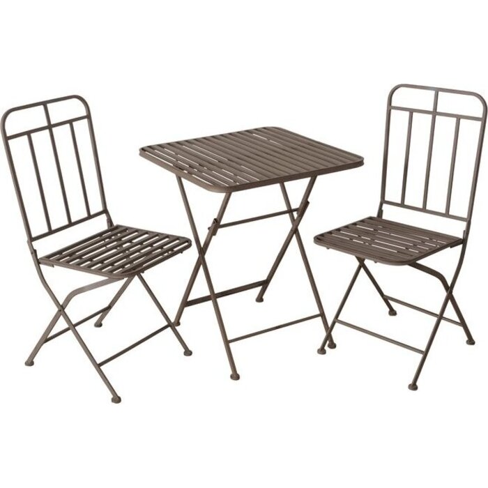 Esschert Design Balduin Bistroset – 3-delige metalen tuinset