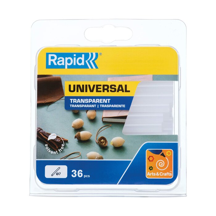 Rapid Rapid 7 mm Lijmpatronen Universeel Transparant voor Rapid EG PEN, BGX7, EG Point, G1010, Hobby 7 Lijmpistool - 36 Stuks