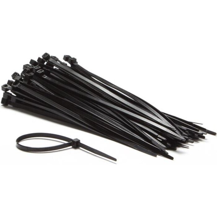 Perel Power Tower Kabelbinder/Kabelbinder 4,8 x 300 mm Nylon 66 schwarz pro 100 Stück