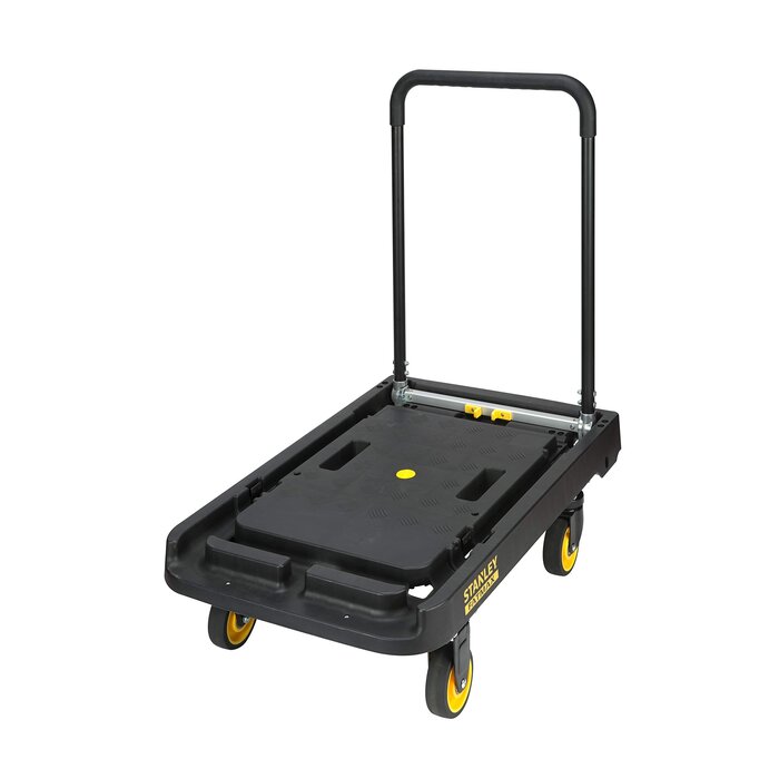 STANLEY Stanley Opvouwbare Platformwagen FXWT-711 - Max. 200KG - Aluminium - 80 x 52 X 87 CM - Anti-Slip Platform - Zwart/Geel