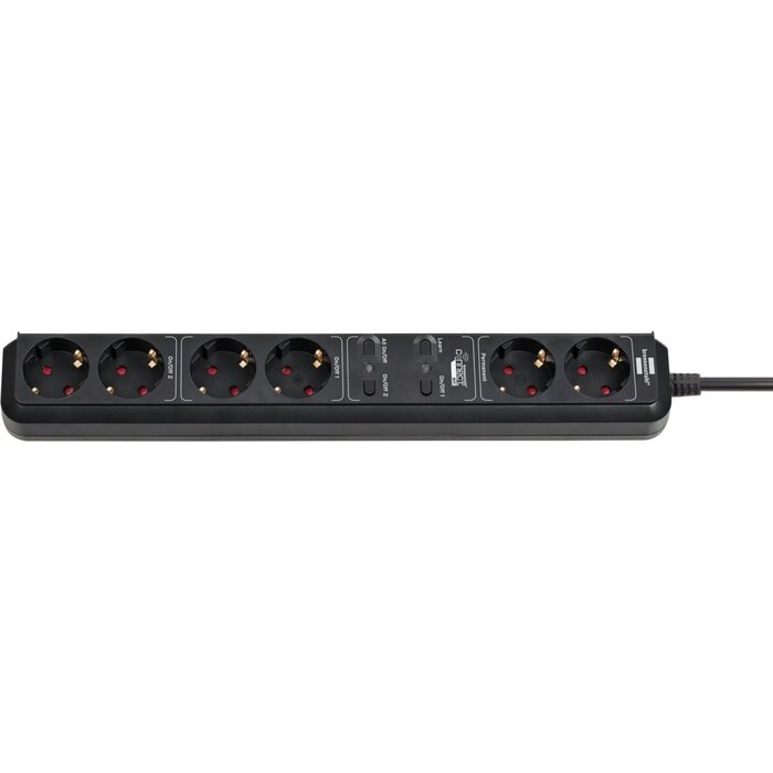 Brennenstuhl Brennenstuhl Connect Smart Socket 6-fach WLAN, - Alexa und Google Assistant - 1,5m Kabel schwarz