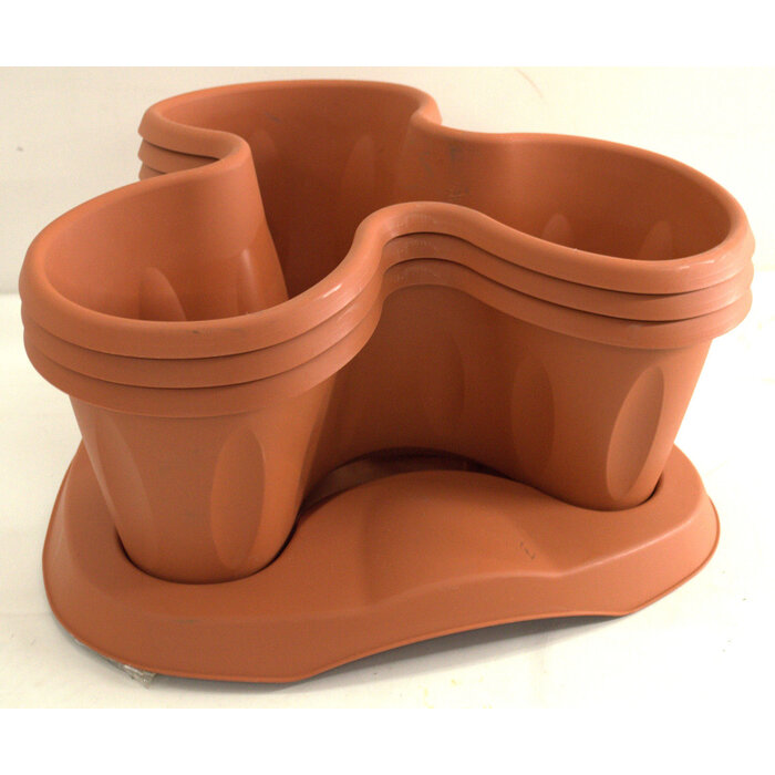 Module Jardinière Trifoglio Terracotta 40 x 40 x 51 cm 3 étages