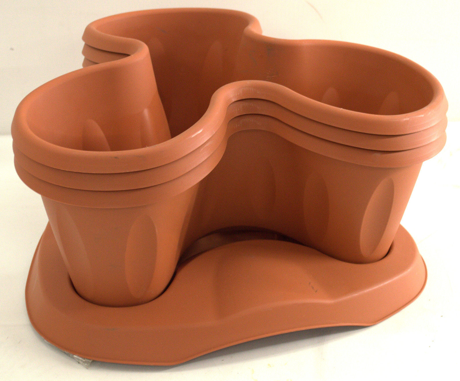 Pflanzgefäß Modul Trifoglio Terracotta 40 x 40 x 51 cm 3 stufig