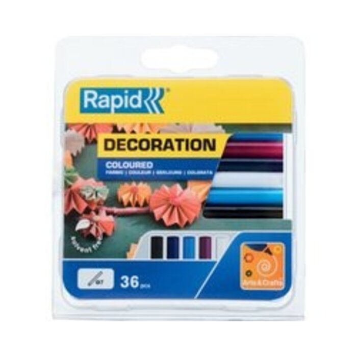 Rapid Rapid 5001363 Lijmpatronen - Traditioneel gekleurd - 7x94mm (36st)