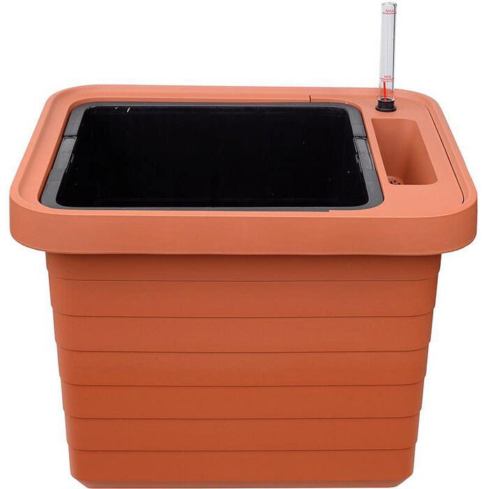 Berberis Uno Selbstbewässerung Blumenkasten - Terrakotta - 18 L Substrat - 9 L Wasser