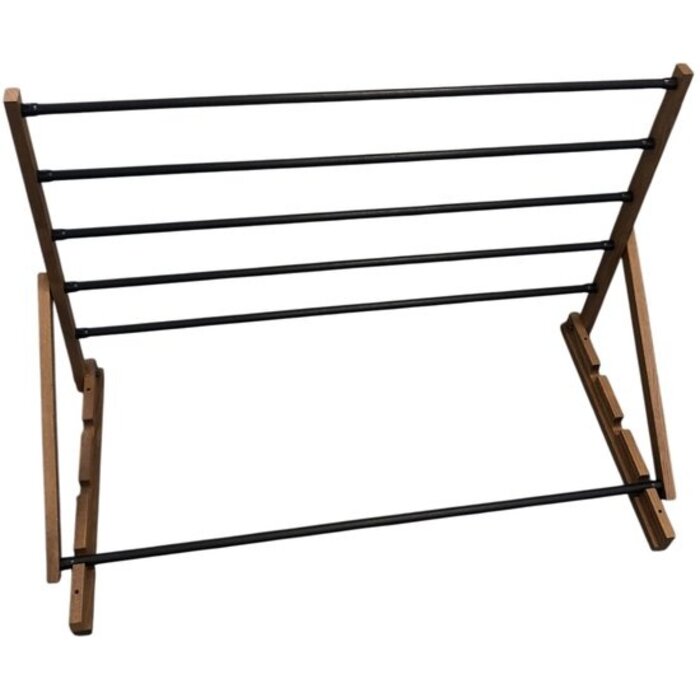 Esschert Design Dutchlander Essenhouten opklapbaar was-droogrek muurmontage