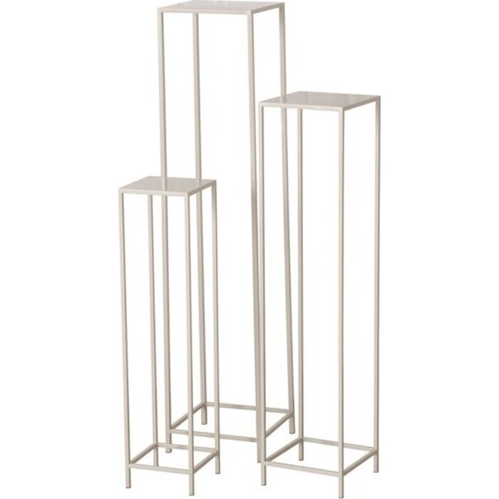 Boltze Corvin 3 delige plantentafel set metaal