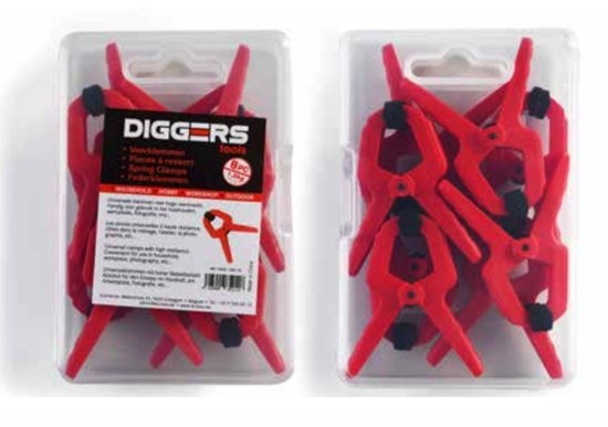 Diggers Clips à ressort Diggers set small 8 in box