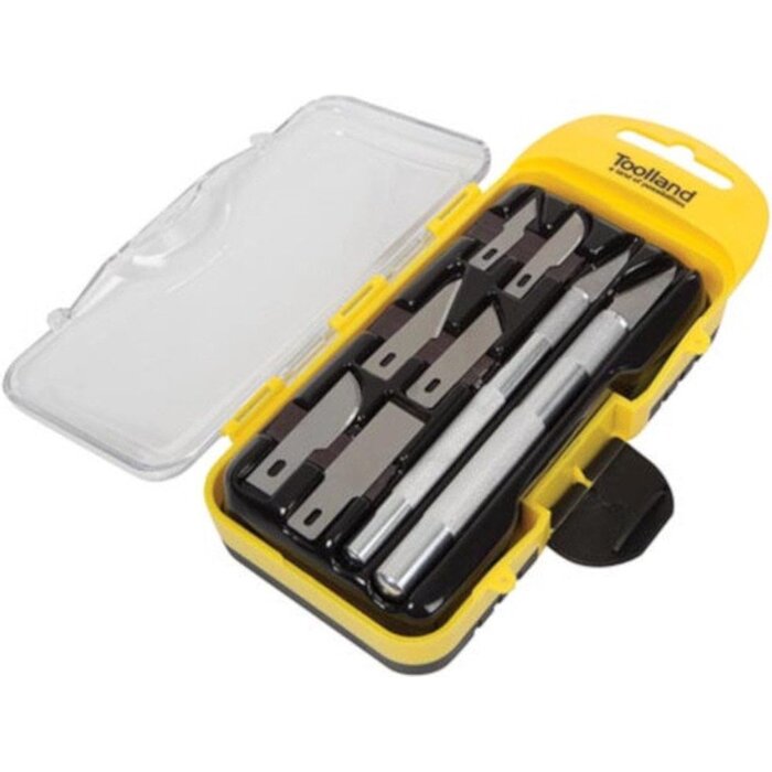 Toolland Präzisionsklingen-Set 10 Stück in Kassette
