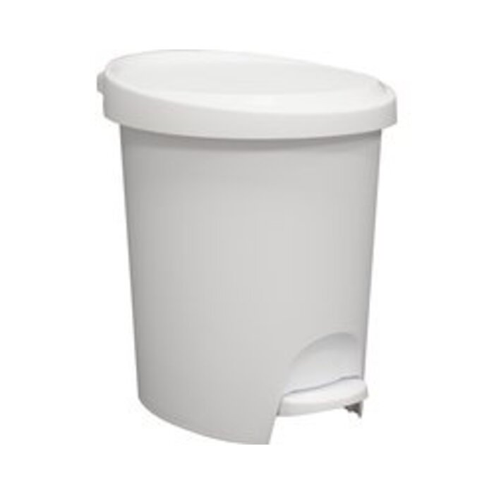 EDA Power Tower Stepy poubelle à pédale 6 litres avec seau intérieur blanc
