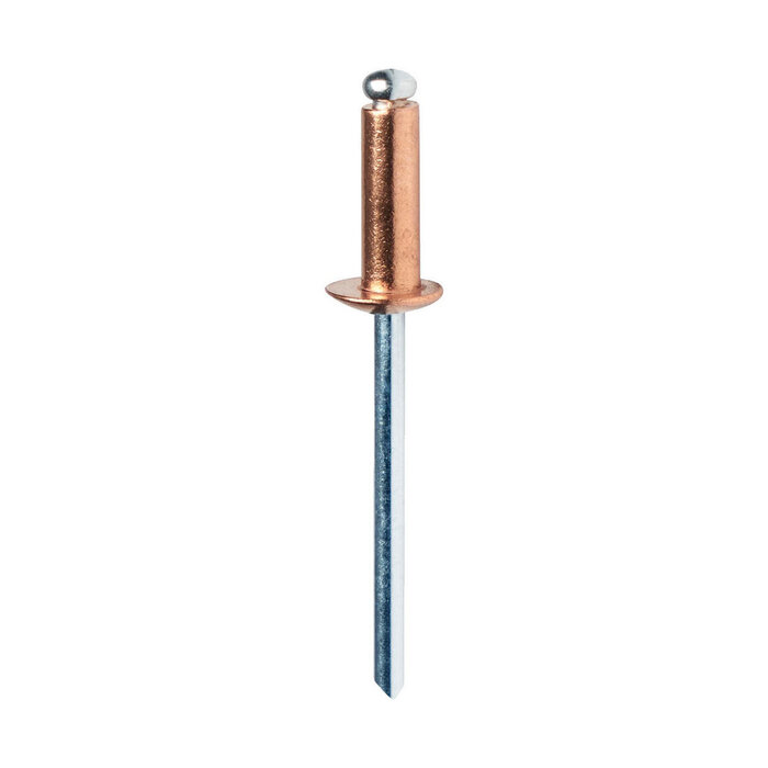 Rapid Rivet cuivré rapide Ø4,8 x 12 mm + perceuse