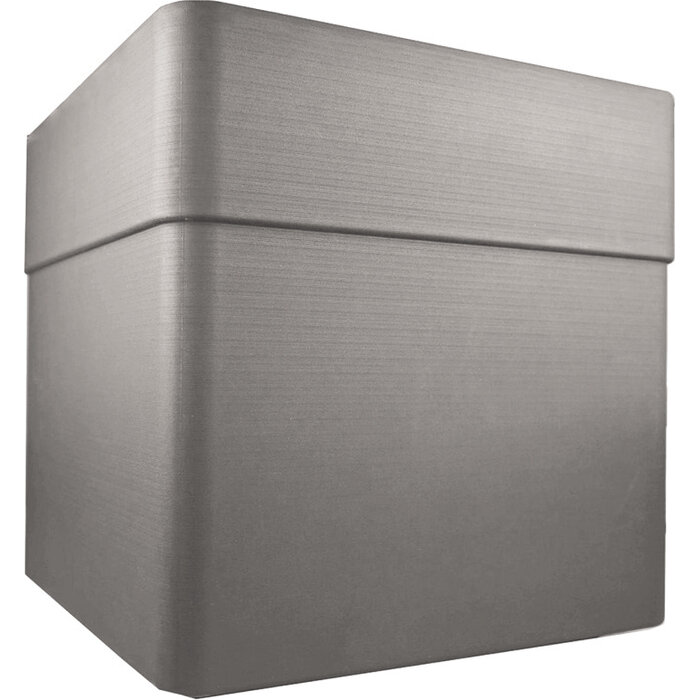 EDA Carel Jardinière carrée 40 cm à roulettes - 26 L - Double paroi - Taupe mat