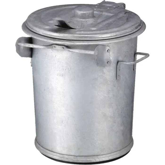 Poubelle en acier galvanisé 90 litres
