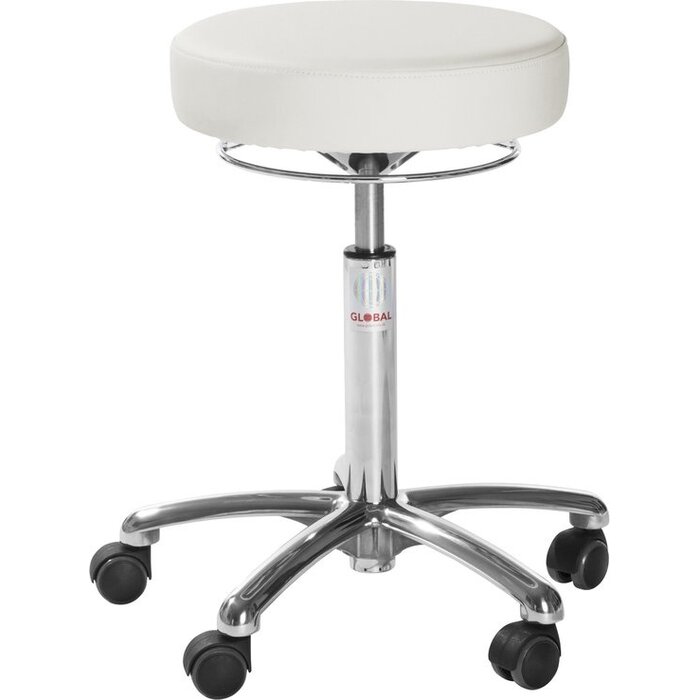 Global Stole Tabouret Global Stole Careline Beta 60  avec assise en simili cuir blanc