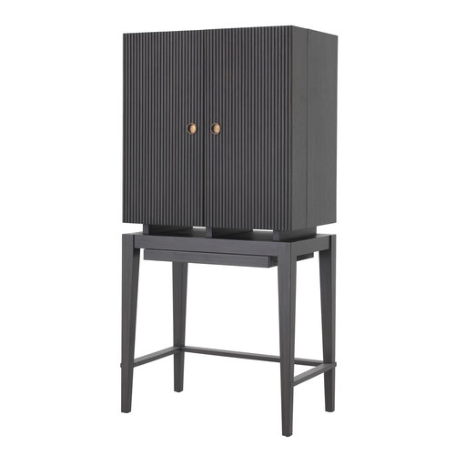 Eichholtz Wine Cabinet Dimitrios charcoal grey oak veneer