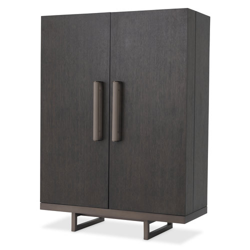 Eichholtz Wine Cabinet Harrison mocha straight oak veneer med bronze finish