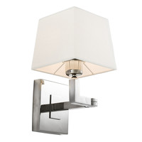 Wall Lamp Cambell nickel finish incl. shade