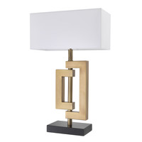 Table Lamp Leroux antique brass incl shade