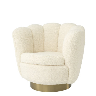 Swivel Chair Mirage faux shearling